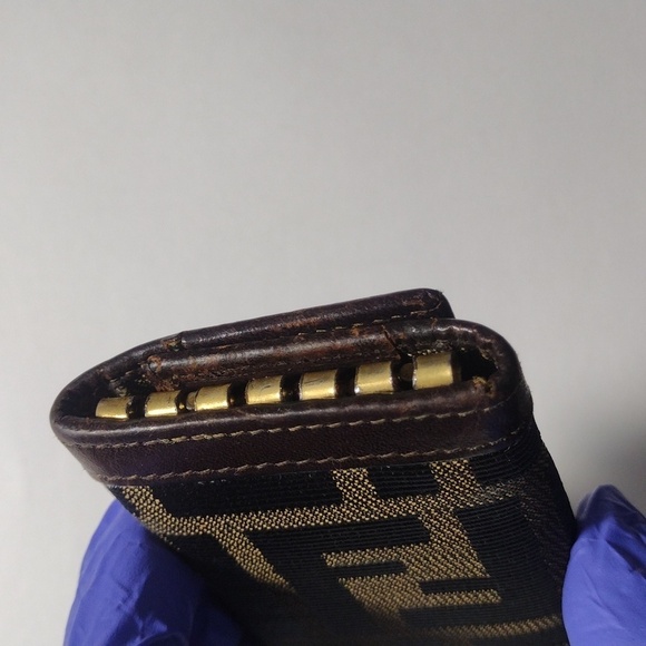 Vintage Fendi Brown Leather Zucca Key Case – 6-Hook Designer Holder - Luxury #07 - Picture 5 of 10